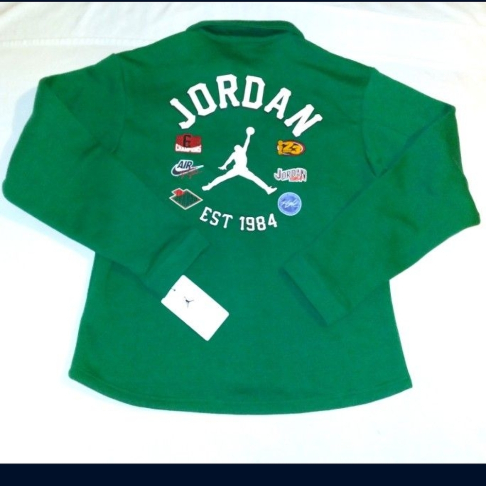 Jordan Boys Youth 2pc Green & Black Polo Jogger Shirt and Pants Set - Large - Picture 4 of 7